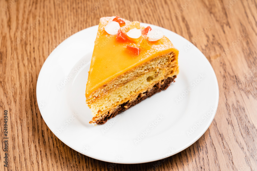 slice of caramel cake slice of caramel cake