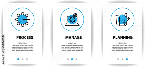 mobile application screen with business icon