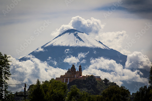 Iglesia de los Remedios en Cholula Puebla photo