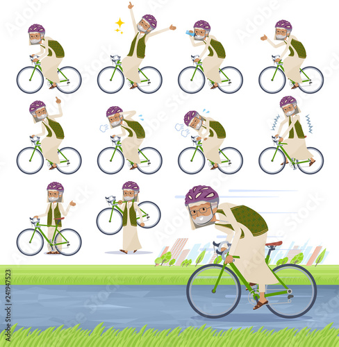 flat type Arab old men_road bike
