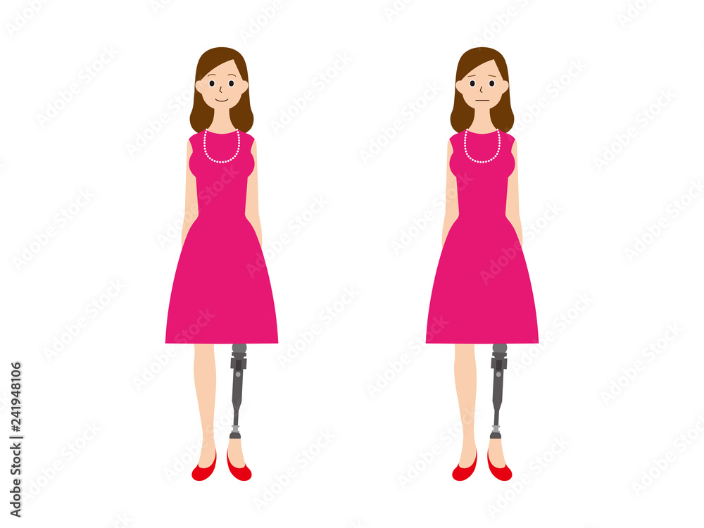 義足の女性(左脚) 義足の女性(左脚)