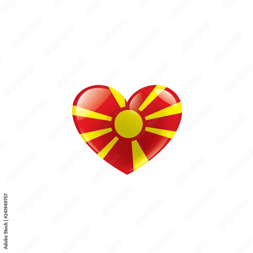 Fototapeta premium Macedonia flag, vector illustration on a white background