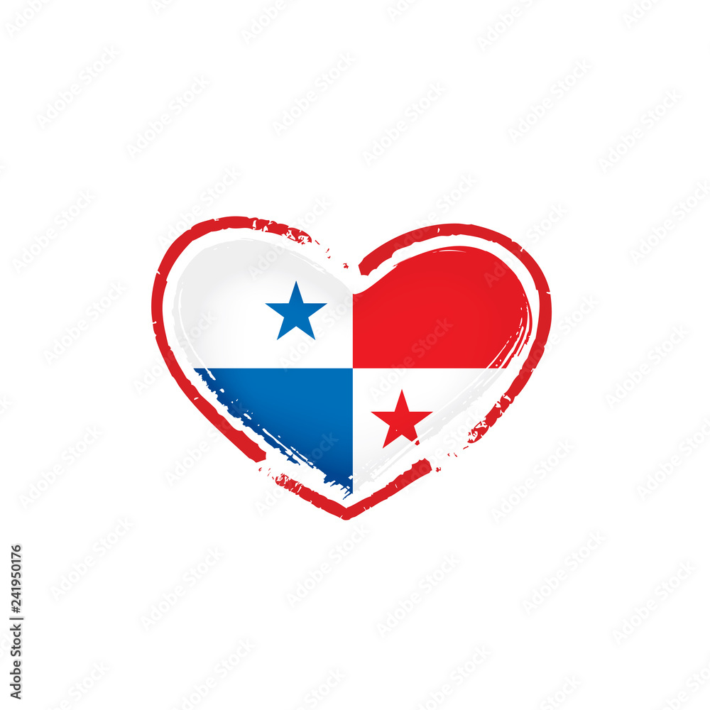 Panama flag, vector illustration on a white background