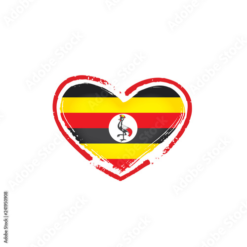 Uganda flag, vector illustration on a white background Free Download Uganda flag, vector illustration on a white background - GFXLoad