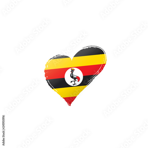 Uganda flag, vector illustration on a white background Free Download Uganda flag, vector illustration on a white background - GFXLoad