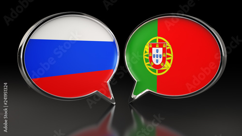 Russia and Portugal flags with Speech Bubbles. 3D illustration Free Download Russia and Portugal flags with Speech Bubbles. 3D illustration - GFXLoad