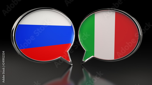 Russia and Italy flags with Speech Bubbles. 3D illustration Free Download Russia and Italy flags with Speech Bubbles. 3D illustration - GFXLoad