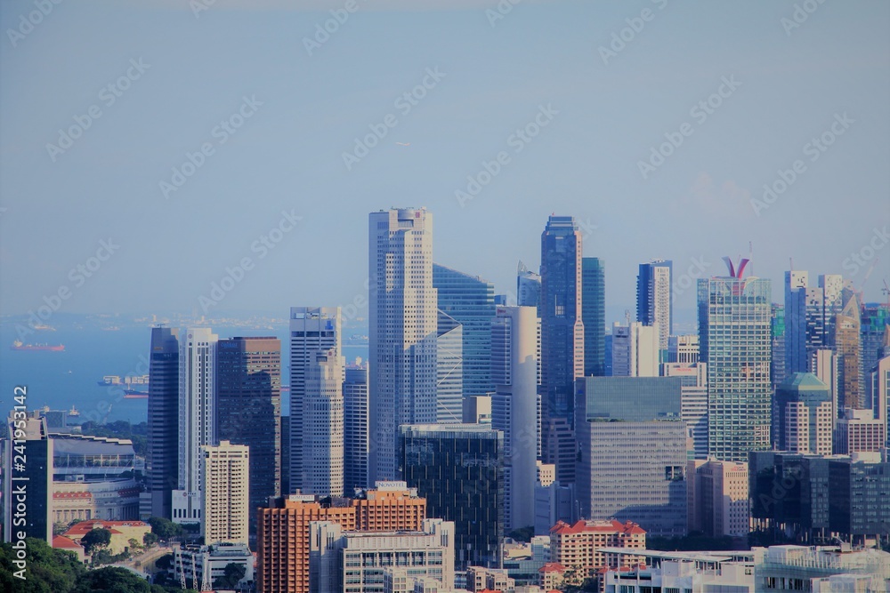 Singapore’s Skyline on a Sunny Day