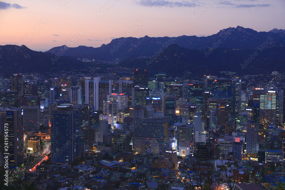 Night View of Seoul’s Skyline, South Korea