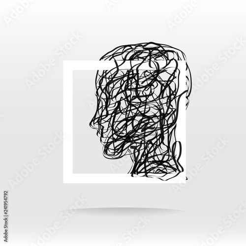 Vector concept confusion in the head, inside a square frame