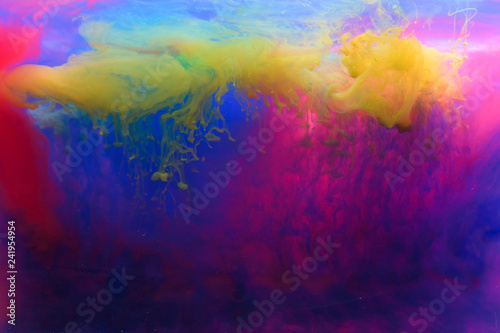 Abstract color drop in the water © Jirawatfoto