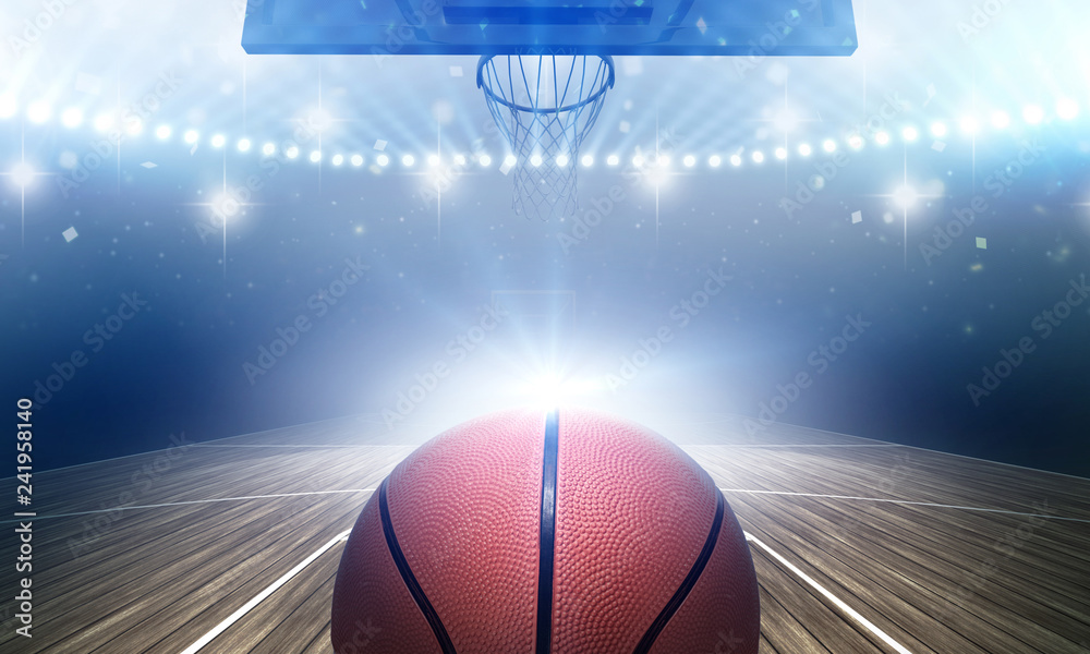 Fototapeta premium Basketball Arena with ball