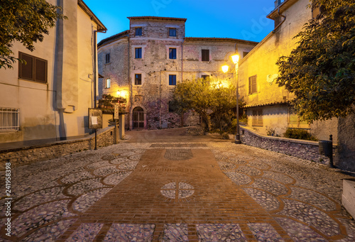 Castel di Tora (Italy) - An awesome mountain and medieval little town on the rock in Turano lake, province of Rieti, Lazio region. Here a view of historical center. © ValerioMei