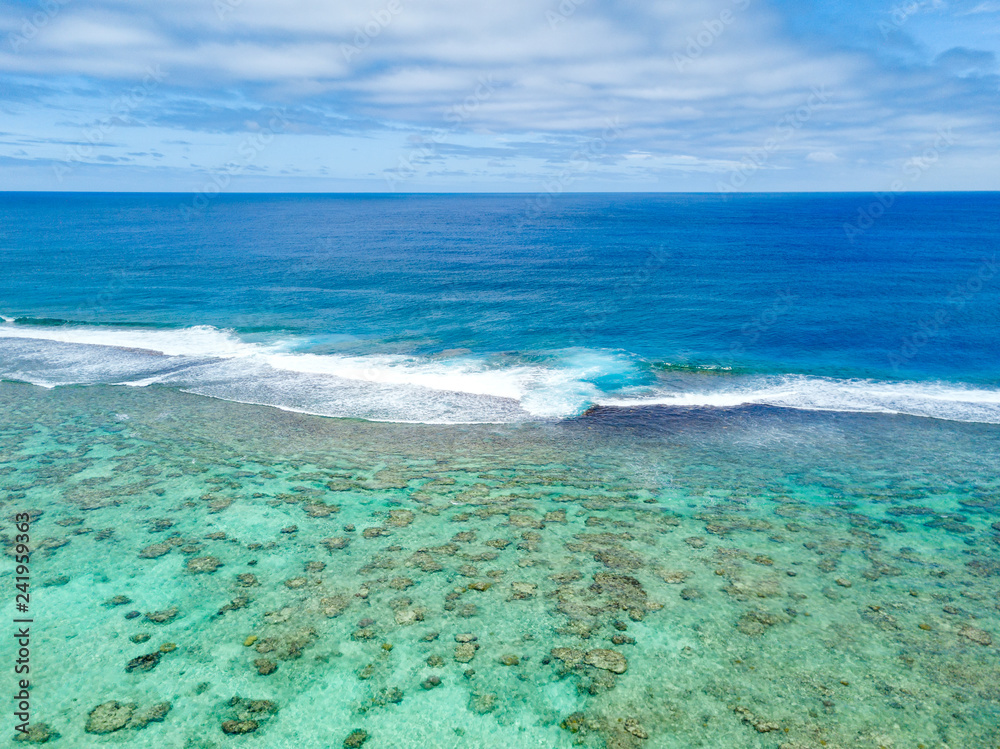 An aerial view of Muri Lagoon on Rarotonga in the Cook Islands An aerial view of Muri Lagoon on Rarotonga in the Cook Islands