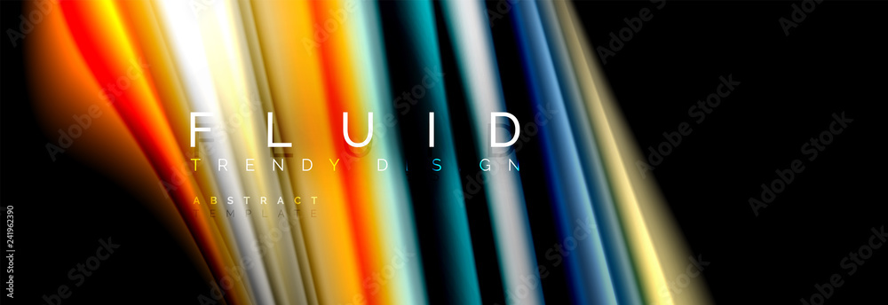 Fluid wave line background or pattern. Geometric technology abstract background. Movement effect. Fluid wave line background or pattern. Geometric technology abstract background. Movement effect.