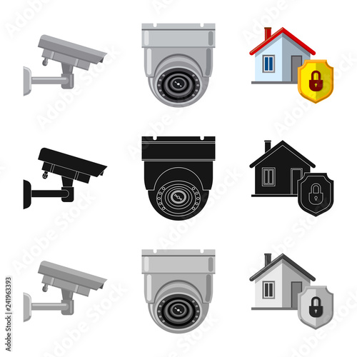 Isolated object of office and house icon. Collection of office and system stock symbol for web.