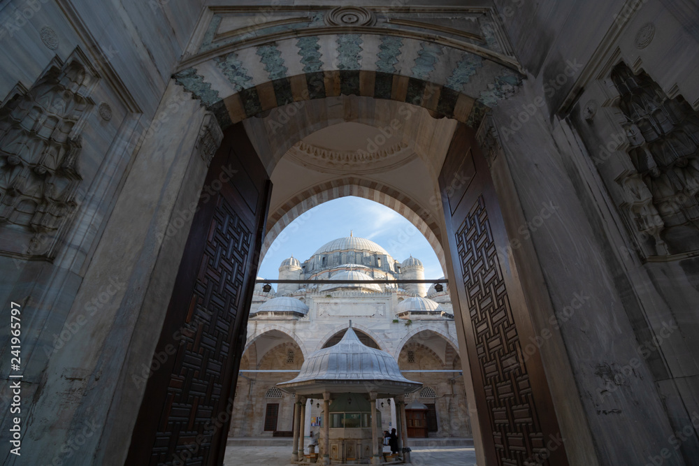 Sehzadebasi Mosque and its main door
