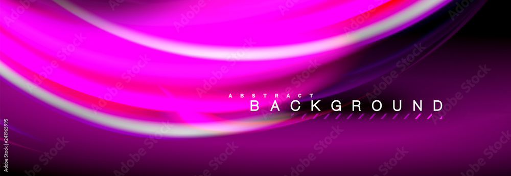 Blurred fluid colors background, abstract waves lines, mixing colours with light effects on light backdrop. Vector artistic illustration for presentation, app wallpaper, banner or posters