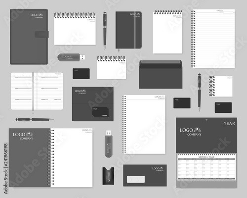 Mockup set for corporate brand identity design - stationery template