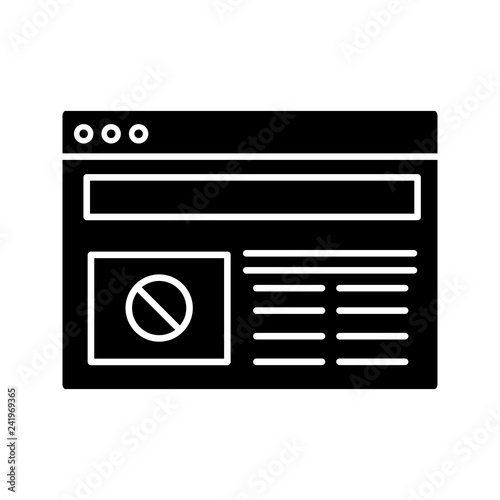 Protest action internet news glyph icon