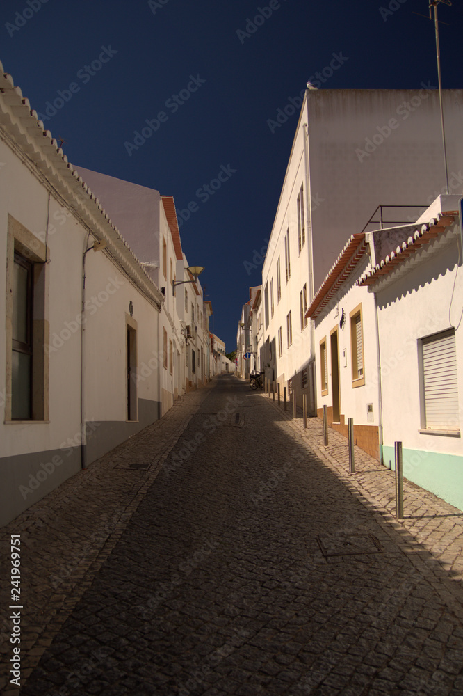 narrow street in old town, portugal