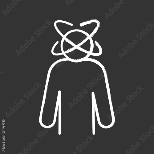 Dizziness chalk icon