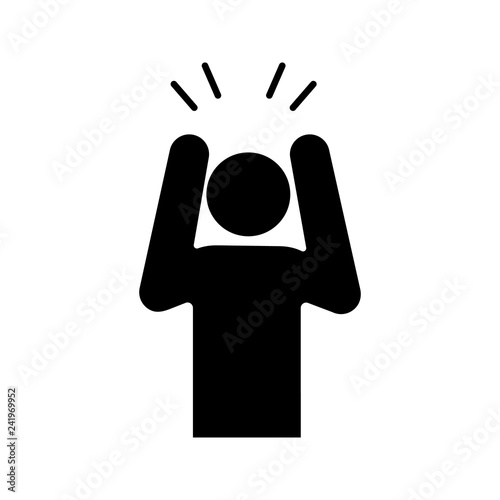 Anxiety glyph icon