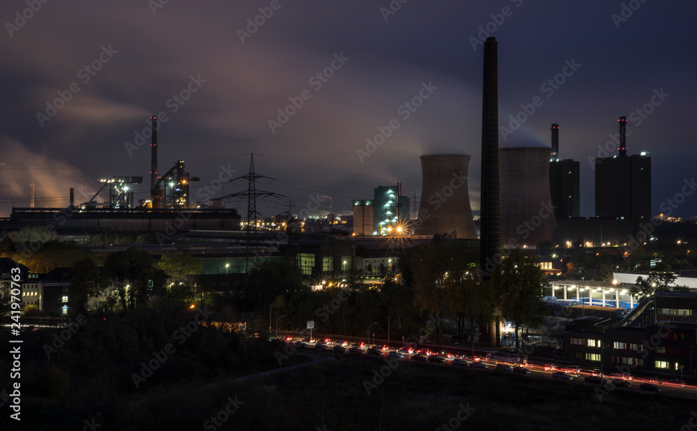 Fototapeta premium industrial landscape at night