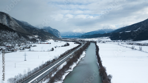 Winter Luftbild Drohne © Peter Rumpold