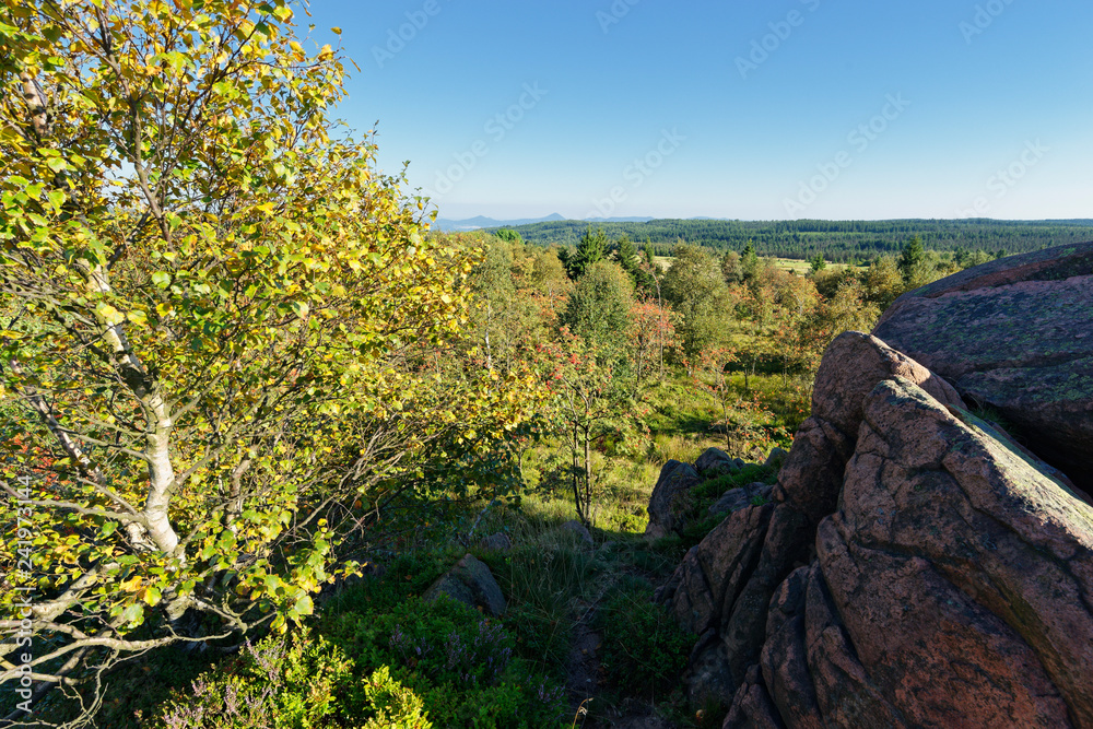 Blick von Zinnwald nach Tschechien vom kleinen Lugstein aus