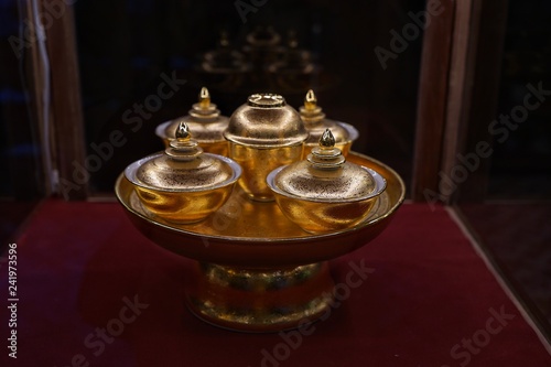 old oil lamp in the temple