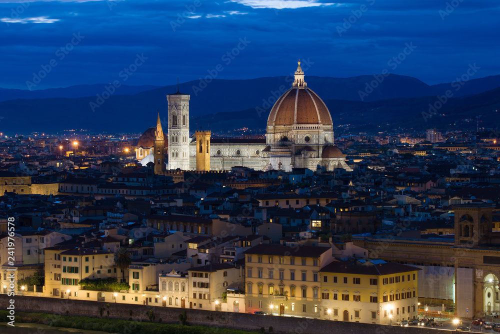September evening over the Cathedral of Santa Maria del Fiore. Florence, Italy
