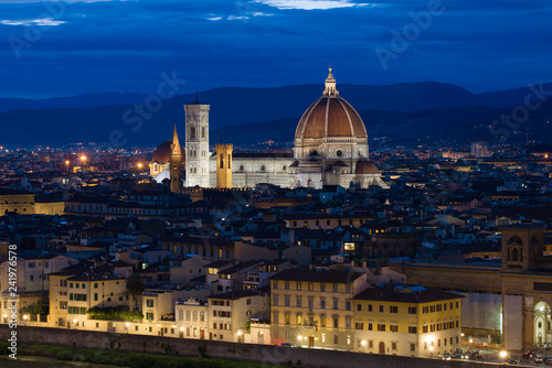 September evening over the Cathedral of Santa Maria del Fiore. Florence, Italy