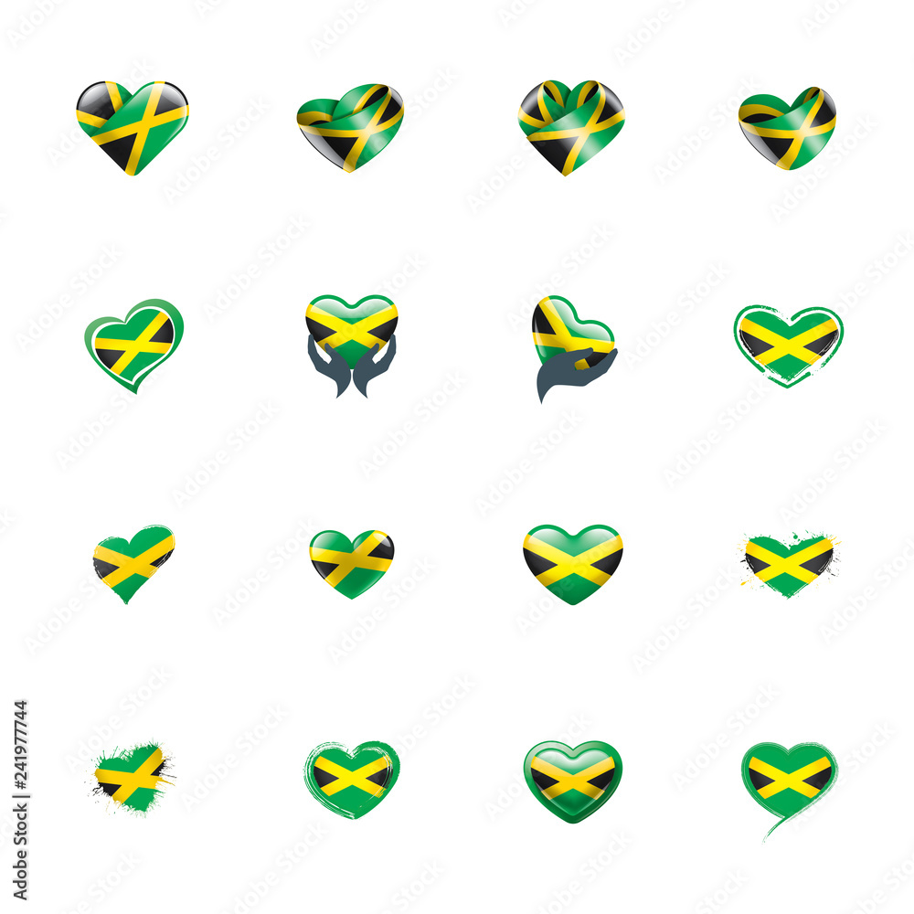 Jamaica flag, vector illustration on a white background