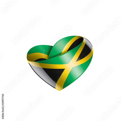 Jamaica flag, vector illustration on a white background Free Download Jamaica flag, vector illustration on a white background - GFXLoad