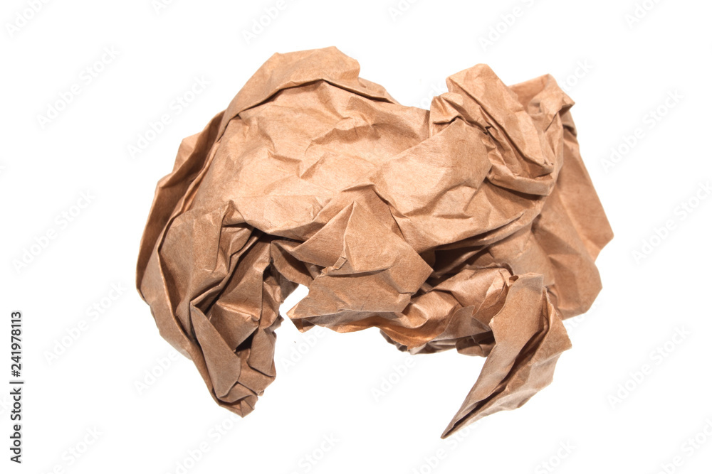 crumpled paper isolated on white background crumpled paper isolated on white background