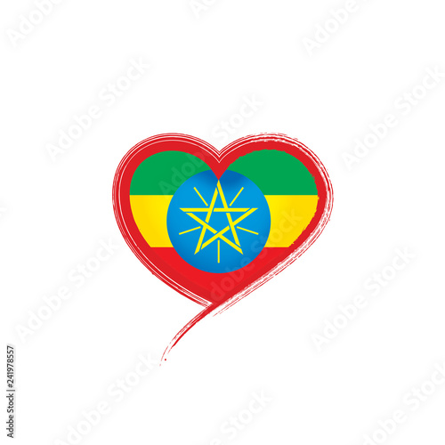 Ethiopia flag, vector illustration on a white background Free Download Ethiopia flag, vector illustration on a white background - GFXLoad