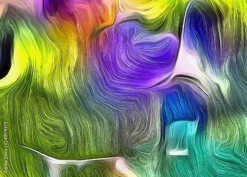 Colorful Fluid lines of movement