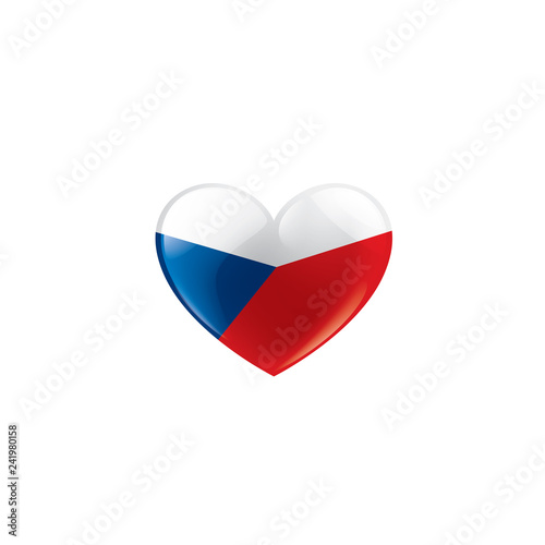 Czechia flag, vector illustration on a white background