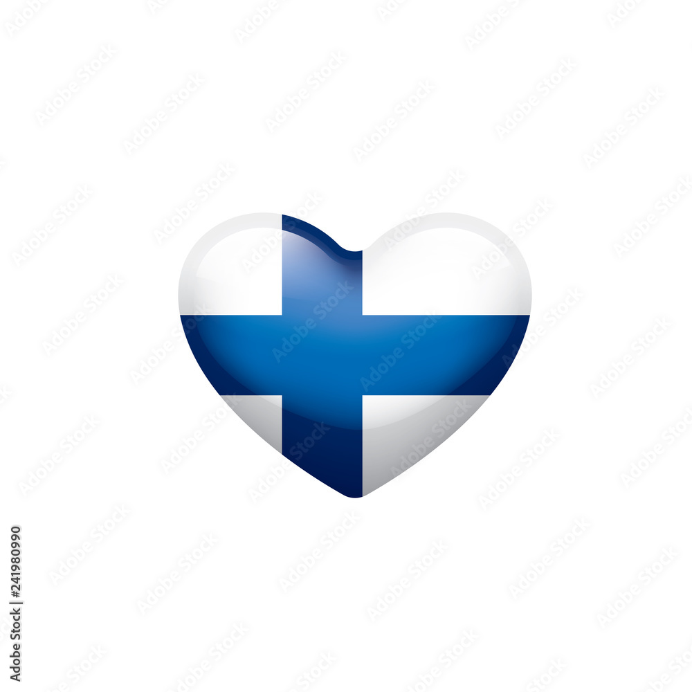 Fototapeta premium Finland flag, vector illustration on a white background