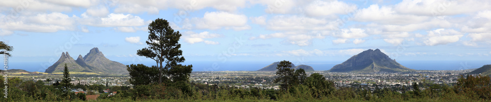 Panoramique de Port-louis  de l'île Maurice