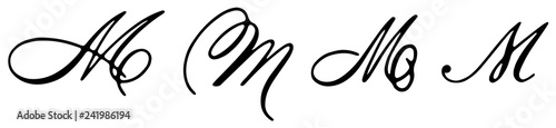 Letter M Variations Ornament Decoration #isolated #vector
