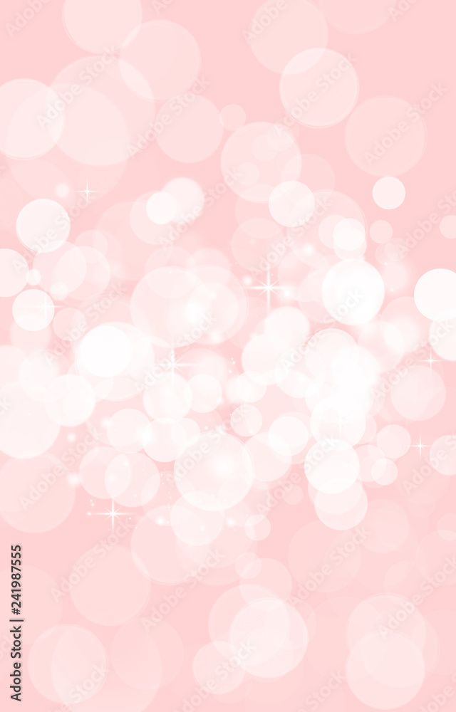 Pink blurred bokeh background,white circles, baby, holiday, fun