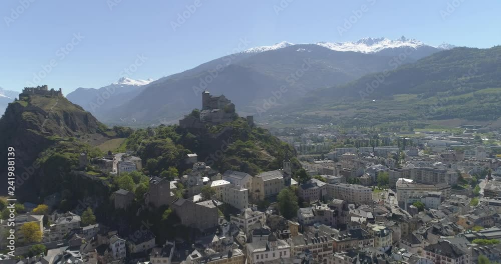 Valère Basilica, Sion - Aerial 4K - Phantom 4 PRO Valère Basilica, Sion - Aerial 4K - Phantom 4 PRO