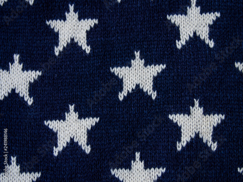 White stars texture on blue