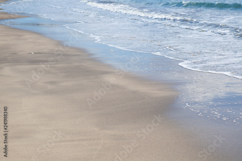 gentle waves on the beach