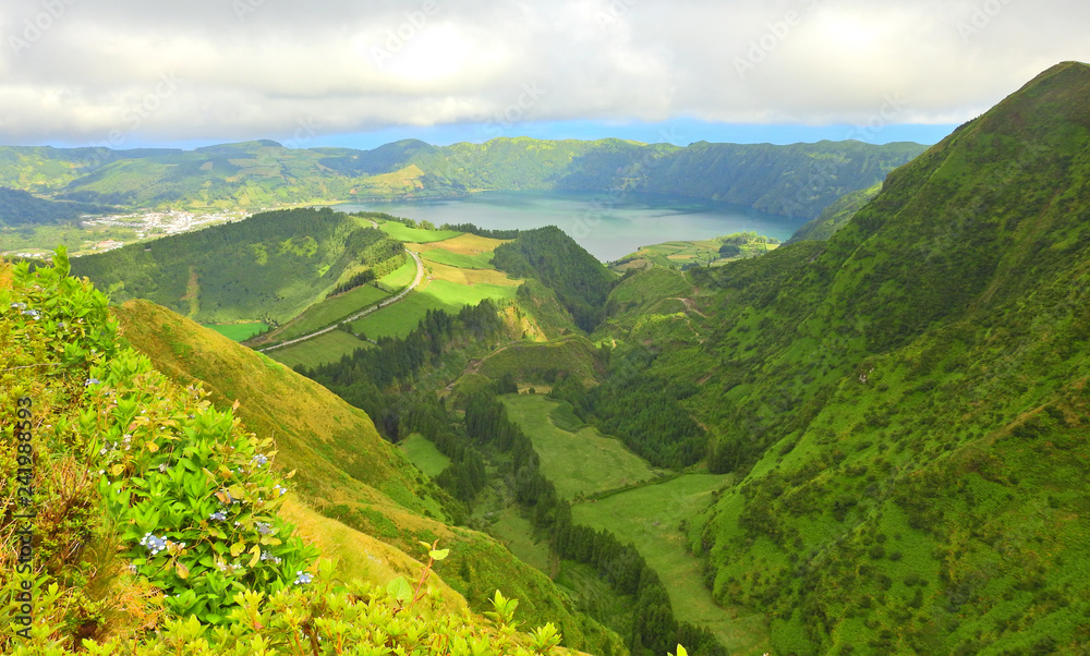 Landscape in Azores, Portugal: São Miguel island