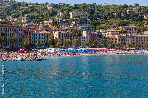 Lido di San Michele di Pagana, Gulf of Genoa, San Michele di Pagana, Italian Riviera, Rapallo, Liguria, Italy, July 2013