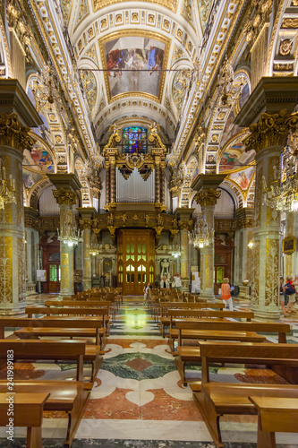 Basilica Madonna della Rosa  Piazza Caprera  Santa Margherita Ligure  Italian Riviera  Gulf of Genoa  Italy  July 2013