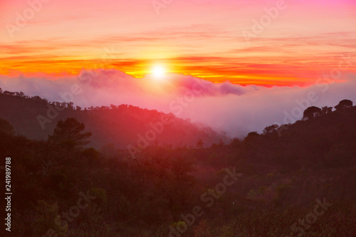 Picturesque Sunset Over Misty Landscape © -Marcus-